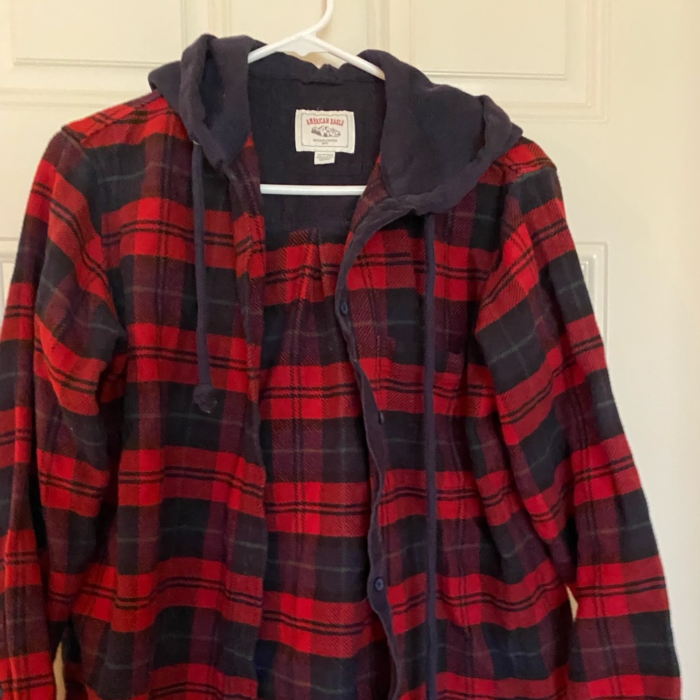 AE flannel hoodie